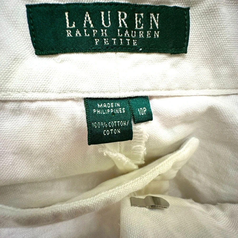 EUC Ralph‎ Lauren White Cotton Shorts Size 10P